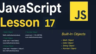 JavaScript Lesson 17 Built-in Objects Math Date String and Number JavaScript Tutorial