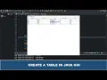 Java GUI Tutorial - Creating A Table In Java GUI Using JTable Class And Methods