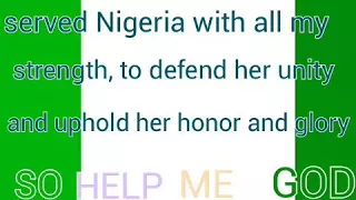 nigeria national anthem and national pledge