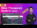 FREE How to Create Transparent Sticky Header in WordPress with Elementor