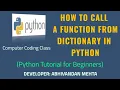 How to Call a Function Inside a Dictionary in Python How to Call Function from Dictionary Python