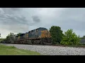 CSX CW44AH 5114 w Trail Fail Leads Late Monster Q585-25 on 22
