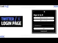 Recreate Twitter Login Page with HTML CSS and Bootstrap Tutorial