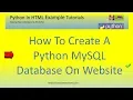 How to create a python mysql database on website