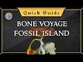 Bone Voyage quest guide fossil island teleport mycelium transportation museum camp rebuild