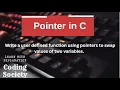 C Programming Tutorial Swap Values of Two Variables Using Pointers User Defined Function