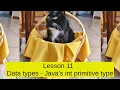 Lesson 11 Data types Java s int primitive type