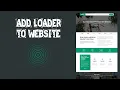How to Add Preloader in Website Using HTML CSS and JavaScript Website Loading Animation