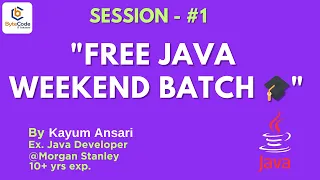 Java Programming Full Course in Hindi Free Weekend Classes Java Tutorial by Kayum Sir ByteCode