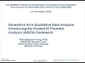 Generative AI in Qualitative Data Analysis introducing the Guided AI Thematic Analysis framework