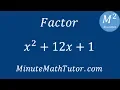Factor x 2 2x 1