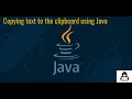 Copying text to the clipboard using Java Java swing