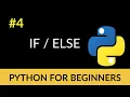Python Beginner Tutorial - if and else