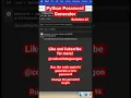 Python Password Generator Solution Python For Beginners