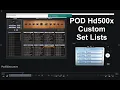 Line 6 Pod 500x Custom Set Lists With Edit Software