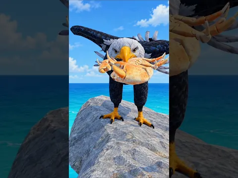 இறைக்கு இரையாகிய கழுகு 🤯 #tamil #animation #stories #shorts #eagle #crab #bait #trap #shark #ocean