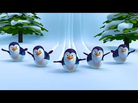 Download MP3 Five Little Penguins | Funny 3d Kindergarten Baby Songs by FunForKidsTV