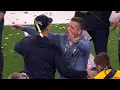 Jim John Jack and Jacqueline Harbaugh celebrate Michigan s National Championship