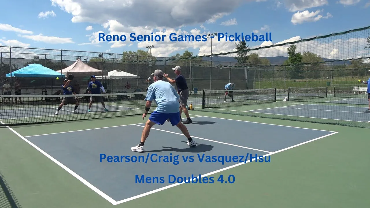 Reno Senior Games - Pickleball: Mens Doubles 4.0 Pearson/Craig vs Vasquez/Hsu