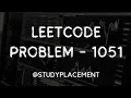 Height Checker Problem 1051 leetCode