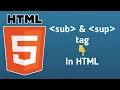 HTML tutorial in Hindi - sub and sup Tag in html page sub and sup tag HTML CSS Hindi