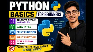Learn Python Basics for Beginners Variables Data Types Input Function Print Function