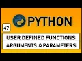 Function arguments and parameters in python
