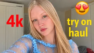 4K Ultimate Shein Bikini Try-On Haul Transparent Lingerie See-through Dresses with me