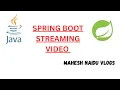 Spring Boot Streaming Live Using REST Maven Streaming API