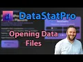 Opening Data Files DataStatPro Online Statistics Production Suite Free Paid