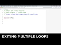 Exiting multiple loops - Swift in Sixty Seconds