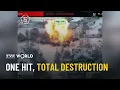 Lagu Russian MT-LB loaded with mines destroyed in seconds | Military Mind