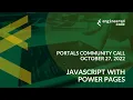 Portals Community Call - October 27 2022
