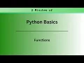 Python Tutorial Python Functions in 2 Minutes