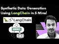 Synthetic Data Generation Using LangChain in 5 Mins