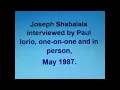 Joseph Shabalala interviewed by paul iorio in NYC, May 1987.