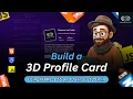3D Profile Card using HTML CSS JS Interactive Card Hover Animation Tutorial