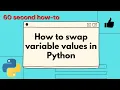 How to swap variable values in Python