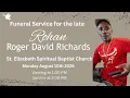 Rohan Roger David Richards - Funeral Service