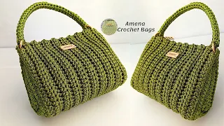 كروشيه شنطة بتصميم جديد جميلة وبسيطة وسهلة للمبتدئين 