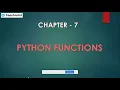 Chapter 7 Python Function Part 1