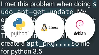 python-dev installation error ImportError No module named apt - pkg