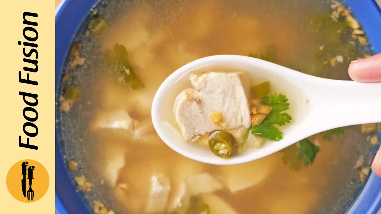 Thai Chicken Clear Soup Recipe By Food Fusion