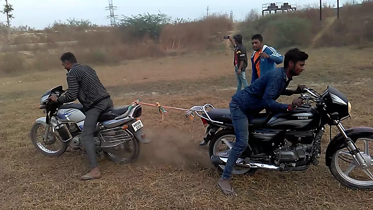 Binjhool stunt bike rinku splender + ashok victor gl kashyap 22