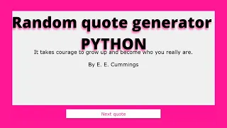 Random quote generator PYTHON Tkinter Python