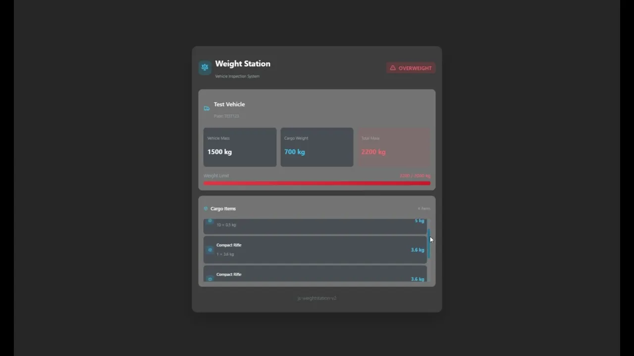 [ESX/QB] Vehicle Weigh Station V2