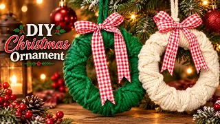 DIY Macrame Wreath | Easy Christmas Ornament