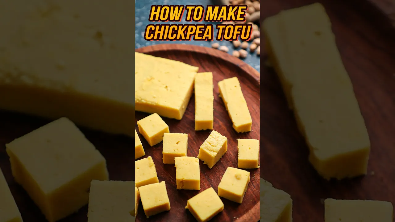 How to Make Chickpea Tofu Recipe at Home   Best Snack Veg Chickpea Tofu #snacksrecipe #shorts