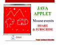 Mouse Events - Java Applet