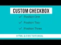 Custom Checkbox Using Only HTML CSS Pure CSS Tutorial CodeWithTanmay